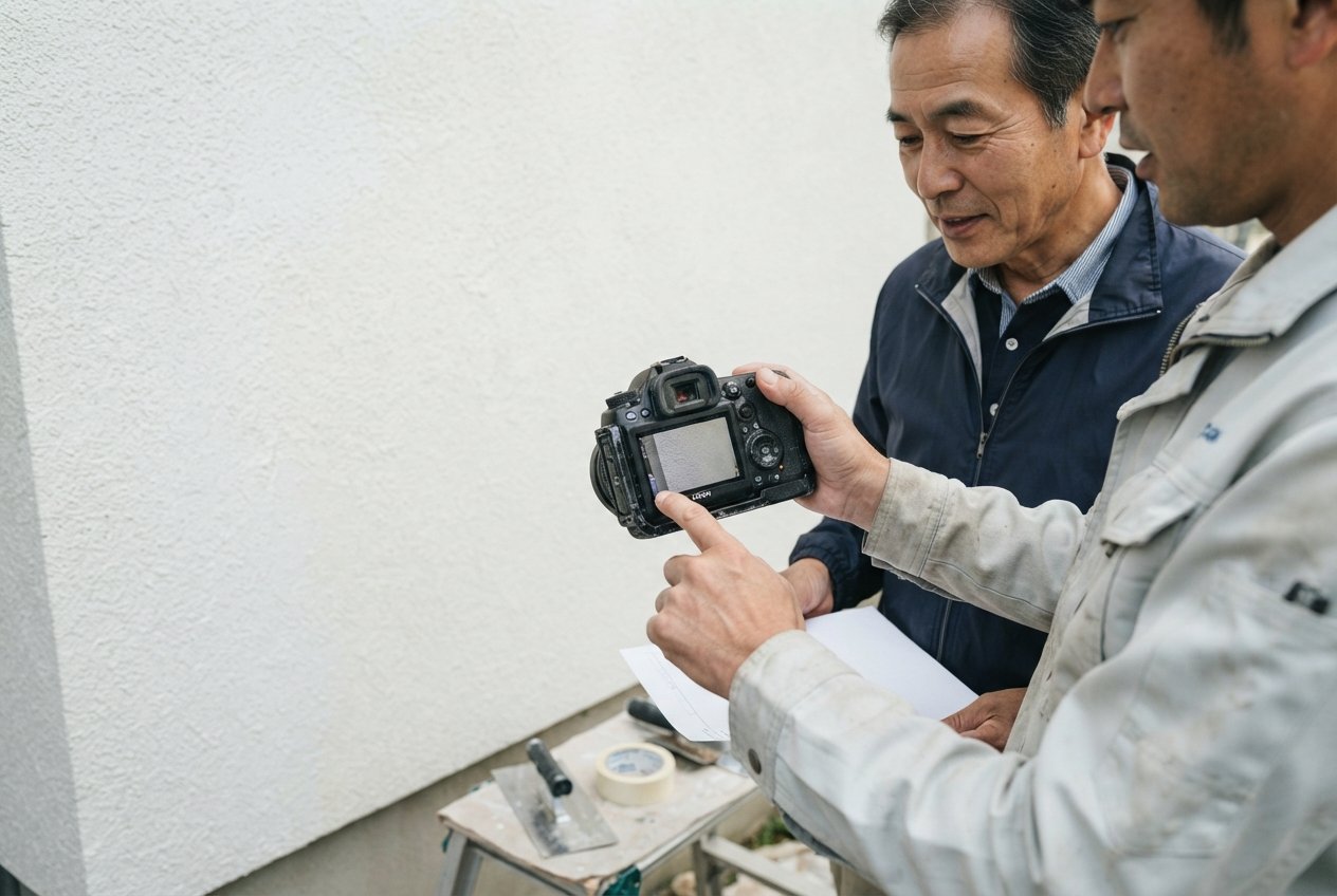 漆喰外壁メンテナンスのイメージ
